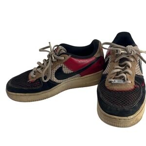 Nike‎ Air Force 1 Low DC1133 100 Multi Color Mesh Suede Leather Kids Size 6Y